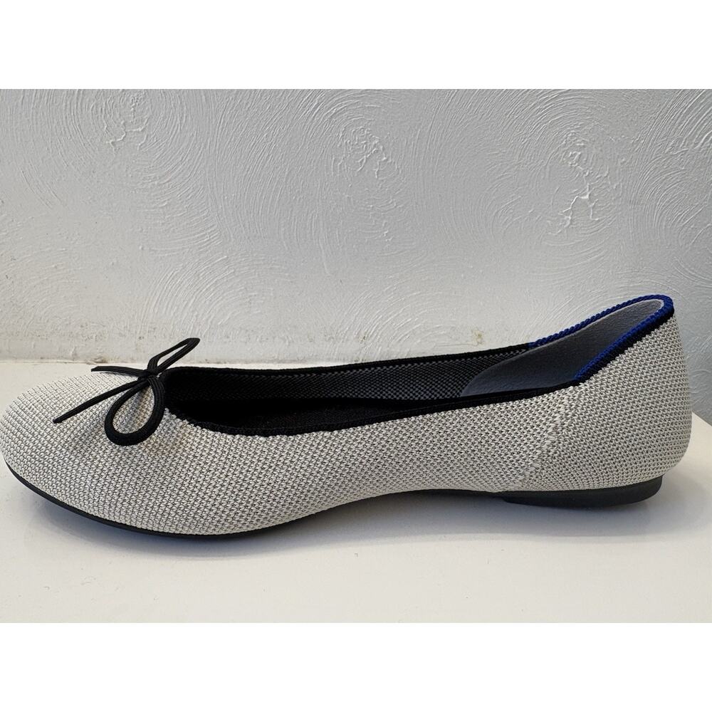 Rothy’s The Ballet Flat Diamond Metallic Women’s Size US 8 Silver Washable - Picture 7 of 10